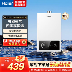海尔 12升燃气热水器天然气家用双算法恒温水气双调直流变频风机EC