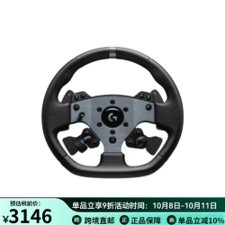 罗技 赛车方向盘轮圈轮毂 赛车模拟器配件 兼容罗技方向盘底座PRO Racing GT D Rim 黑色