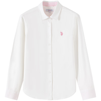 U.S. POLO ASSN. 女士纯棉牛津纺长袖衬衫 白色
