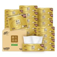 清风 原木金装系列大号抽纸 3层100抽*24包整箱(190mm*132mm)