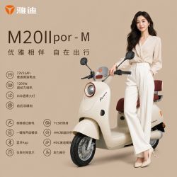 雅迪 M20Ⅱpro-M电动轻便摩托车女士通勤车智能解锁长续航成人代步