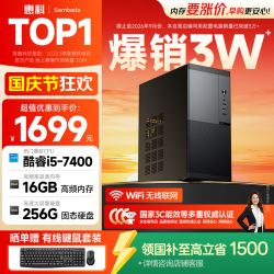 SAMBADA 惠科HKC电脑 15%商用办公个人家用台式机主机电脑（酷睿i5+16G+256G  WiFi双频）