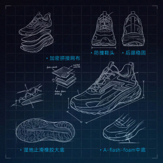 安踏 儿童运动鞋 防滑缓震 黑-4 37码