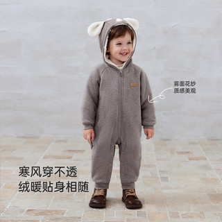 Babylove 婴幼儿连帽加厚保暖连体衣