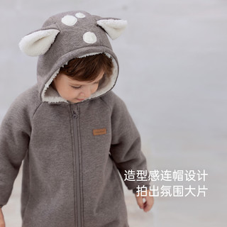 Babylove 婴幼儿连帽加厚保暖连体衣