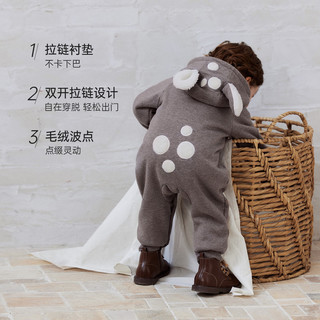 Babylove 婴幼儿连帽加厚保暖连体衣