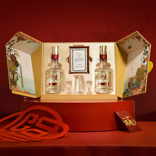 五粮春 52度浓香型白酒 588mL*2瓶 二代春马年礼盒+尖庄荣光礼盒