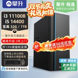 攀升 灵悦G5 i3处理器 16GB+512GB 台式电脑主机