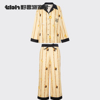 野兽派 tbh野兽派家居神奇动物全棉家居服套装女四季可外穿纯棉情侣睡衣