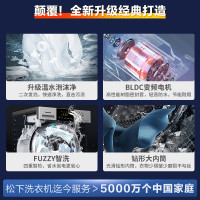 松下 XQG100-N1GS BLDC变频电机 银色 10kg 滚筒洗衣机