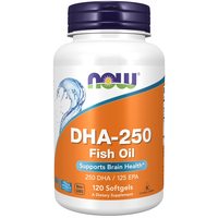 NOW Foods DHA软胶囊 250mg高含量 分子蒸馏 成人脑部健康 120粒