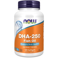NOW Foods DHA软胶囊 250mg高含量 分子蒸馏 成人脑部健康 120粒