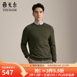 雅戈尔 羊毛衫舒适保暖 咸菜 S 95cm