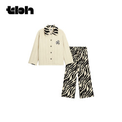 野兽派 tbh野兽派家居熊猫噗噗加厚绗棉情侣家居服套装可外穿棉衣棉袄冬