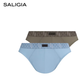 SALIGIA 针锋瞬间瞬时凉感罗纹织物男士三角内裤 统御蓝 L