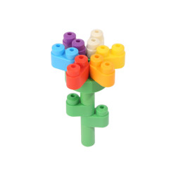 Hape 柔性PolyM积木 七彩 拼插积木11粒