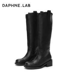 DAPHNE LAB DAPHNELAB方糖过膝靴骑士靴牛仔口袋靴切尔西靴