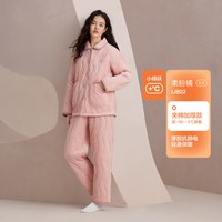Hodo 加厚睡衣三层夹棉男女士珊瑚绒抗静电湖南省服冬季家居服套装