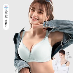 糖粒 内衣大胸显小大码胖mm薄款聚拢防下垂收副乳全罩杯钢圈文胸罩