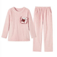 都市丽人 加厚珊瑚绒套头家居服套装2H3117