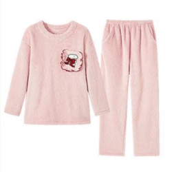 都市丽人 加厚珊瑚绒套头家居服套装2H3117