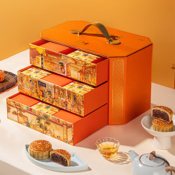 东来顺 月饼礼盒高档礼物中华特产企业团购大克重中秋礼品1600g