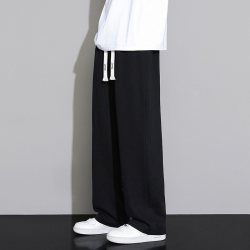 探吉纳 直筒裤子男款春秋季2026新款男生宽松垂感阔腿休闲裤重磅运动卫裤