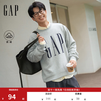 Gap 男女装2026秋新品logo印花抓绒圆领宽松卫衣上衣1SS623909 灰色 M (170/92A)亚洲尺码
