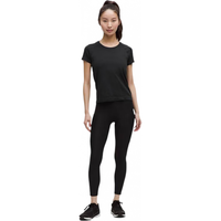 lululemon Fast and Free 女士高腰紧身裤 24英寸 拉绒 黑色