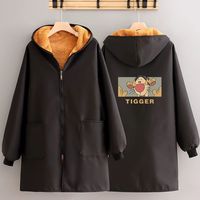冬季保暖工作服外套女罩衣长袖加厚加绒上班干活耐磨围裙加肥男士