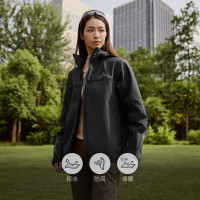 PLUS会员：阿迪达斯 拒水防风保暖户外风加绒夹克外套