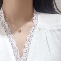 铜合金项链 女爆款锁骨链百搭感时尚轻奢新款小众高级感豆豆项链