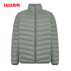 YAYA 鸭鸭短款轻薄羽绒服男2026年新款立领运动90鸭绒保暖休闲加厚外套