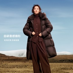 坦博尔 羽绒服女长款冬季时尚休闲运动好看保暖外套