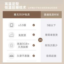 雅戈尔 长袖衬衫男全棉面料DP免烫衬衫斜纹衬衫免烫 浅蓝VLDP119668IBY 37