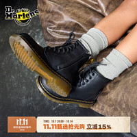 Dr.Martens 马丁（马汀博士 Dr.Martens）春夏1460 Pascal MONO 荔枝纹软皮黑色女款8孔马丁靴 黑色 37