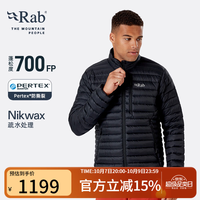 Rab 男士700蓬运动羽绒Microlight防泼水防撕轻量羽绒服403g QDB-16 墨黑色 M
