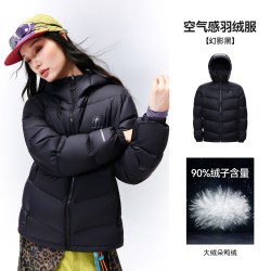 熊猫 轻薄羽绒服女款2026新款冬季户外防风保暖黑色羽绒外套内胆
