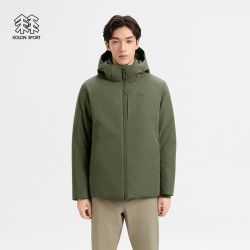KOLON SPORT 羽绒服防泼水防风男女通勤连帽中量羽绒服