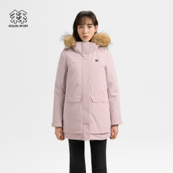 KOLON SPORT 羽绒服防水防风透湿女通勤中量Parka羽绒服