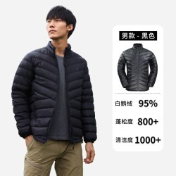 君羽 户外羽绒服男女800蓬短款轻薄排骨鹅绒服冬季羽绒内胆