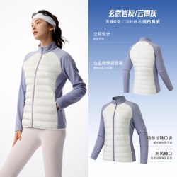 安踏 氢羽绒排骨羽绒服女款2026秋冬新款轻薄立领修身保暖羽绒内胆