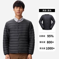 君羽 户外800蓬羽绒服男女短款秋冬圆领鹅绒服男轻便羽绒服内胆女