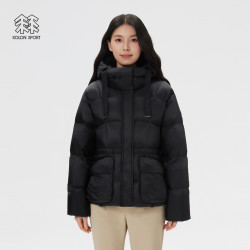 KOLON SPORT 羽绒衣20D Pertex女士绗缝中长款连帽羽绒服