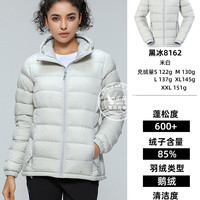 移动端：黑冰 羽绒服女款鹅绒户外登山轻薄8162冬季短款排骨羽绒衣外套8161