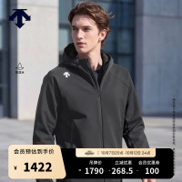迪桑特 TRAINING系列综训男士防泼水抓绒保暖梭织运动外套秋冬新品夹克 BK-黑色 L (175/96A)