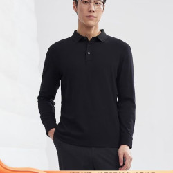 雅戈尔 男优质棉莫代尔混纺特柔面料男POLO衫柔软舒适合款 黑色VLYM519961ACA S