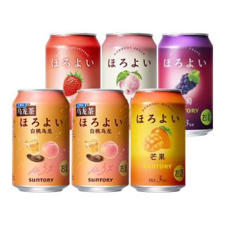 HOROYOI 三得利和乐怡微酒感网红男女士气泡酒预调鸡尾酒果酒缤纷6罐350mL