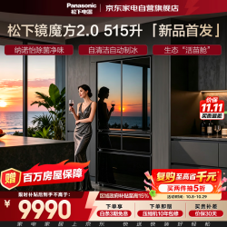 松下 冰箱镜魔方2.0法式多门515升家用超薄零嵌入式自动制冰新一级能效大冷冻室镜面玻璃NR-52MBXE3-M