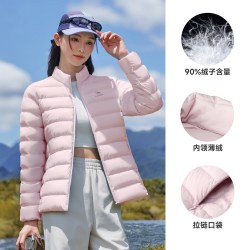 骆驼 轻薄短款排骨羽绒服女秋冬季加绒运动休闲立领保暖鸭绒外套男